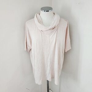 Lou & Grey Beige Cowl‎ Neck Top Women's Size Medium